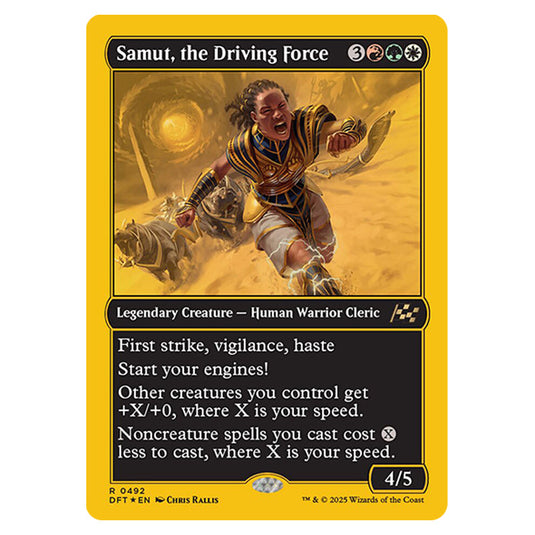 Samut, the Driving Force 0492 card from the Magic The Gathering set Aetherdrift