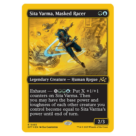 Sita Varma, Masked Racer 0493 card from the Magic The Gathering set Aetherdrift