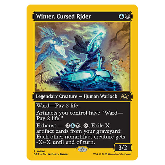 Winter, Cursed Rider 0494 card from the Magic The Gathering set Aetherdrift