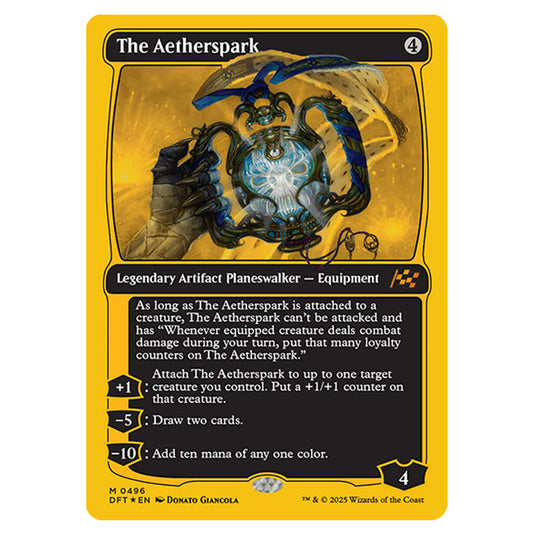 The Aetherspark 0496 card from the Magic The Gathering set Aetherdrift