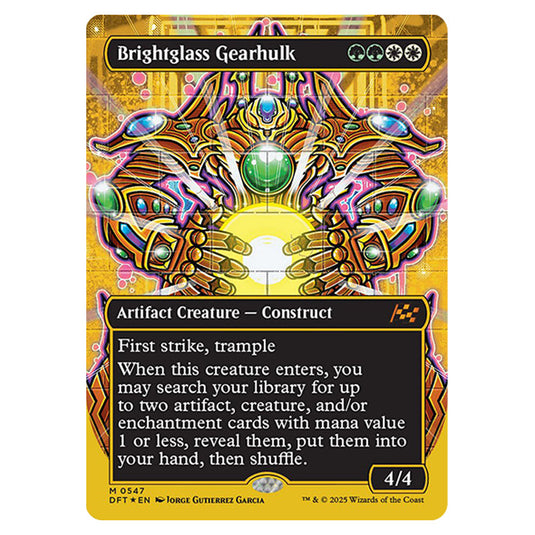 Brightglass Gearhulk 0547 card from the Magic The Gathering set Aetherdrift