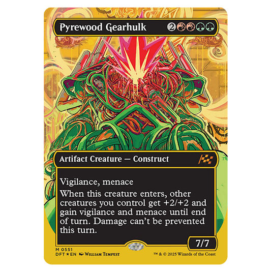 Pyrewood Gearhulk 0551 card from the Magic The Gathering set Aetherdrift