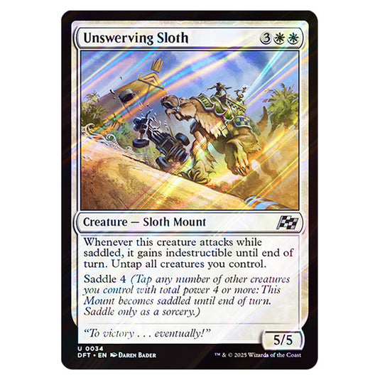 Unswerving Sloth 0034 card from the Magic The Gathering set Aetherdrift
