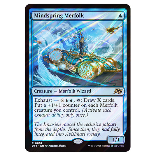 Mindspring Merfolk 0051 card from the Magic The Gathering set Aetherdrift