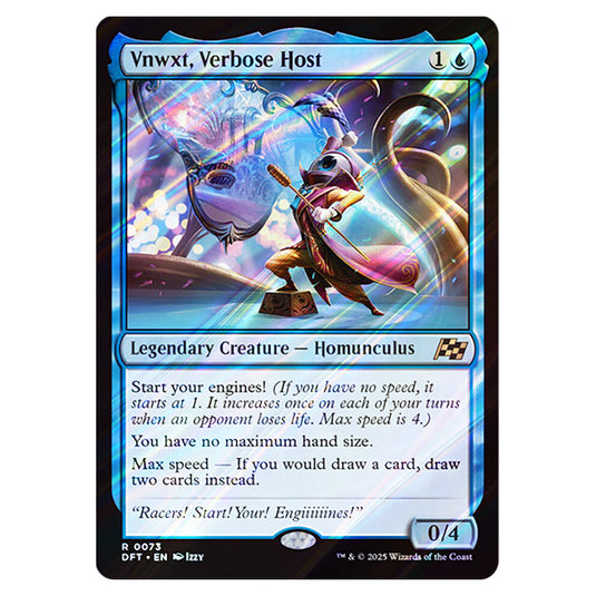 Vnwxt, Verbose Host 0073 card from the Magic The Gathering set Aetherdrift
