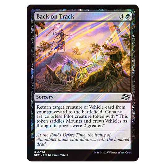 Back on Track 0076 card from the Magic The Gathering set Aetherdrift