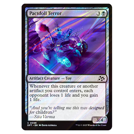 Pactdoll Terror 0099 card from the Magic The Gathering set Aetherdrift