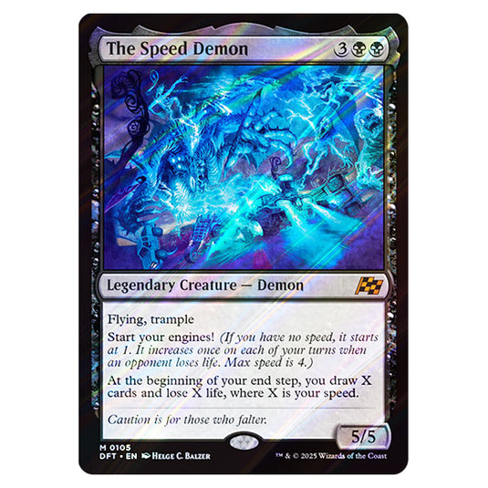 The Speed Demon 0105 card from the Magic The Gathering set Aetherdrift