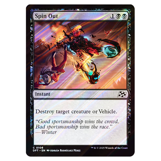 Spin Out 0106 card from the Magic The Gathering set Aetherdrift