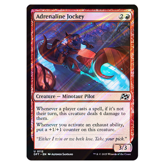 Adrenaline Jockey 0112 card from the Magic The Gathering set Aetherdrift