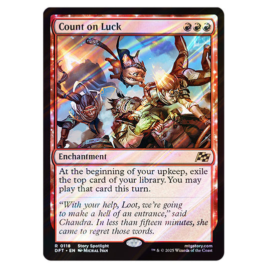 Count on Luck 0118 card from the Magic The Gathering set Aetherdrift