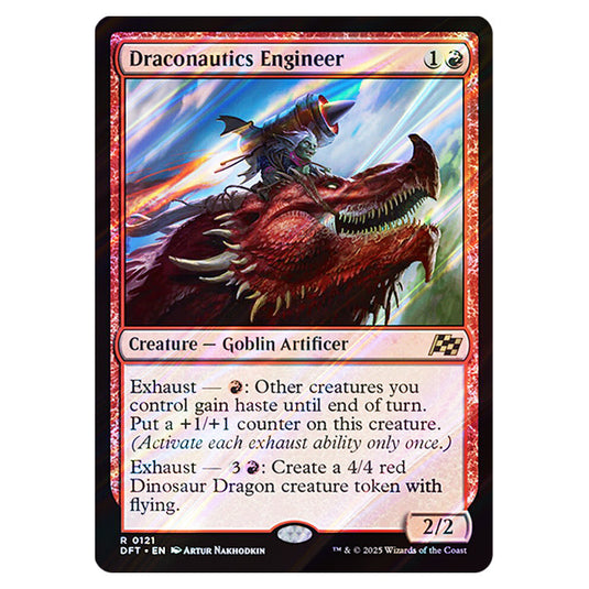 Draconautics Engineer 0121 card from the Magic The Gathering set Aetherdrift