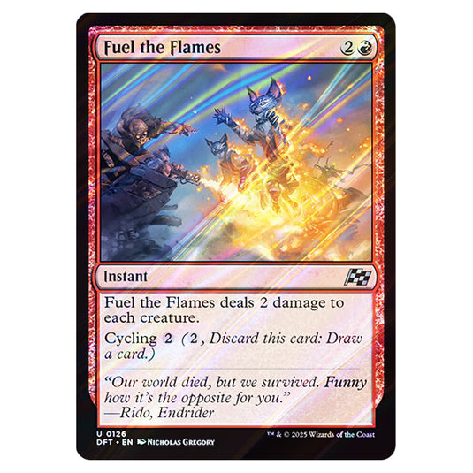 Fuel the Flames 0126 card from the Magic The Gathering set Aetherdrift