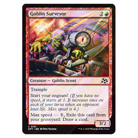 Goblin Surveyor 0131 card from the Magic The Gathering set Aetherdrift