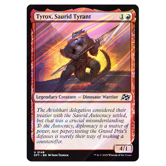 Tyrox, Saurid Tyrant 0149 card from the Magic The Gathering set Aetherdrift