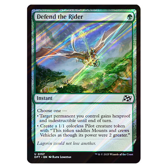 Defend the Rider 0157 card from the Magic The Gathering set Aetherdrift