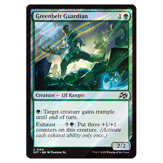 Greenbelt Guardian 0164 card from the Magic The Gathering set Aetherdrift