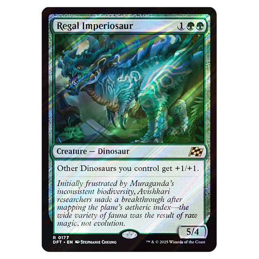 Regal Imperiosaur 0177 card from the Magic The Gathering set Aetherdrift