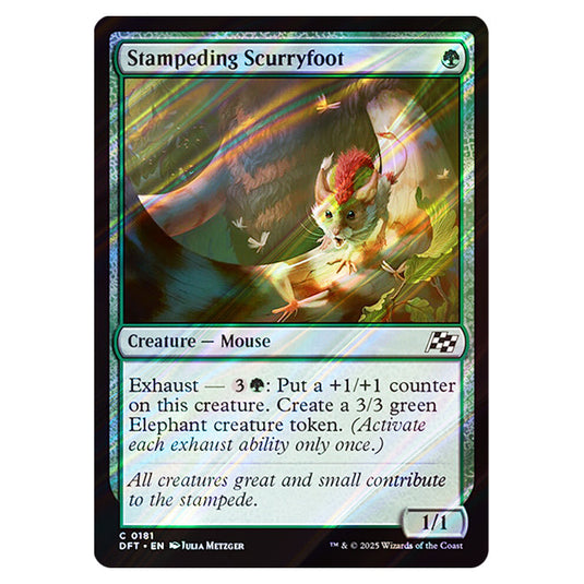 Stampeding Scurryfoot 0181 card from the Magic The Gathering set Aetherdrift