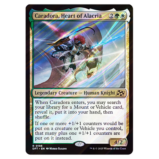 Caradora, Heart of Alacria 0195 card from the Magic The Gathering set Aetherdrift