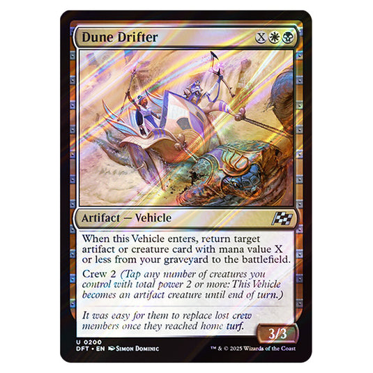 Dune Drifter 0200 card from the Magic The Gathering set Aetherdrift