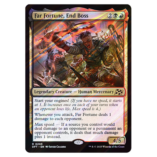 Far Fortune, End Boss 0203 card from the Magic The Gathering set Aetherdrift