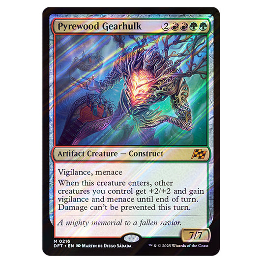 Pyrewood Gearhulk 0216 card from the Magic The Gathering set Aetherdrift