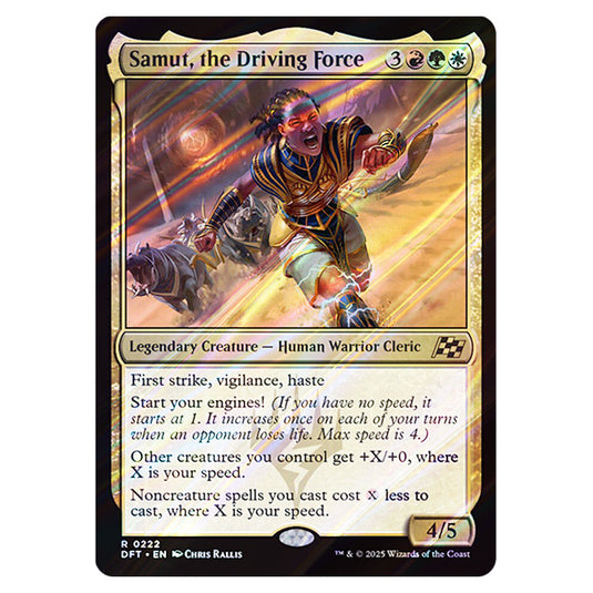 Samut, the Driving Force 0222 card from the Magic The Gathering set Aetherdrift