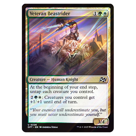 Veteran Beastrider 0226 card from the Magic The Gathering set Aetherdrift