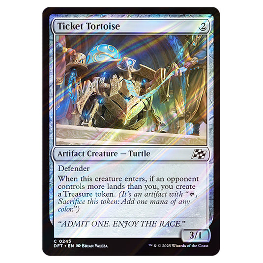 Ticket Tortoise 0245 card from the Magic The Gathering set Aetherdrift