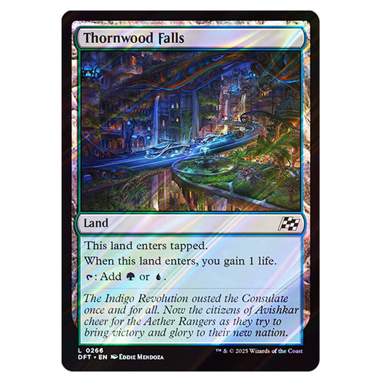 Thornwood Falls 0266 card from the Magic The Gathering set Aetherdrift
