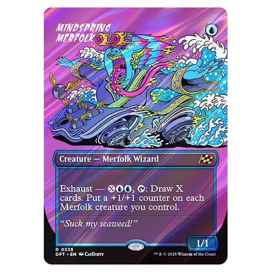 Mindspring Merfolk 0335 card from the Magic The Gathering set Aetherdrift