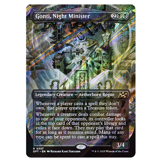 Gonti, Night Minister 0357 card from the Magic The Gathering set Aetherdrift