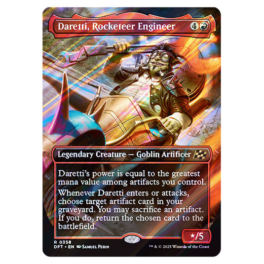 Daretti, Rocketeer Engineer 0358 card from the Magic The Gathering set Aetherdrift