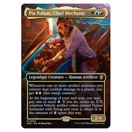 Pia Nalaar, Chief Mechanic 0002 card from the Magic The Gathering set Aetherdrift Commander