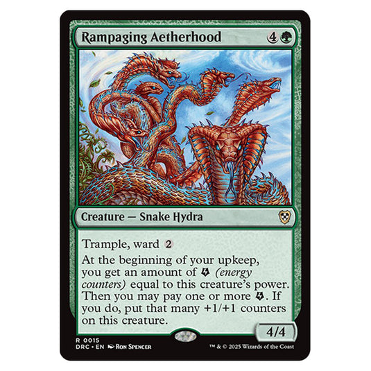 Rampaging Aetherhood 0015 card from the Magic The Gathering set Aetherdrift Commander