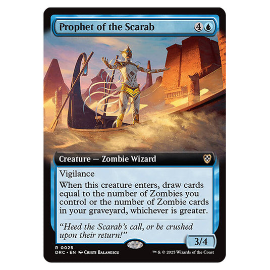 Prophet of the Scarab 0025 card from the Magic The Gathering set Aetherdrift Commander