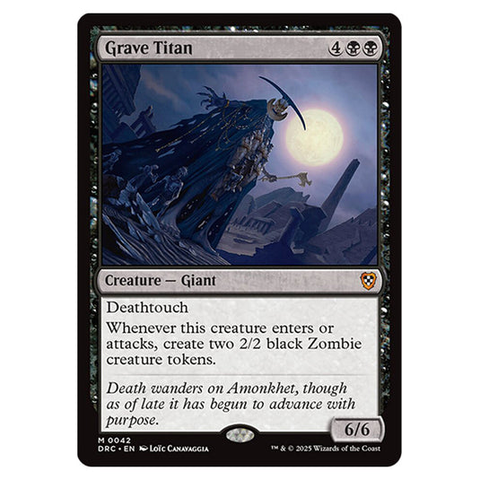 Grave Titan 0042 card from the Magic The Gathering set Aetherdrift Commander