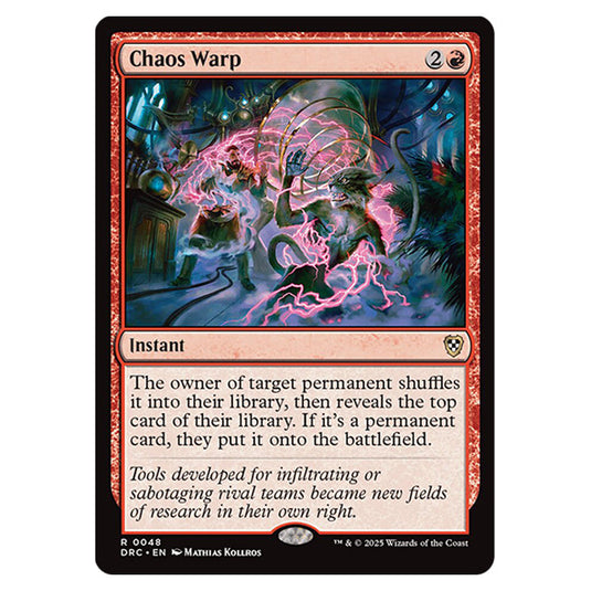 Chaos Warp 0048 card from the Magic The Gathering set Aetherdrift Commander