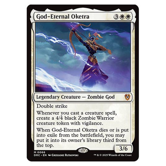 God-Eternal Oketra 0066 card from the Magic The Gathering set Aetherdrift Commander