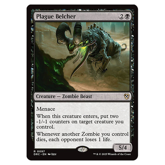 Plague Belcher 0097 card from the Magic The Gathering set Aetherdrift Commander