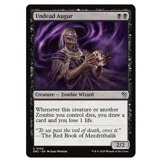 Undead Augur 0100 card from the Magic The Gathering set Aetherdrift Commander