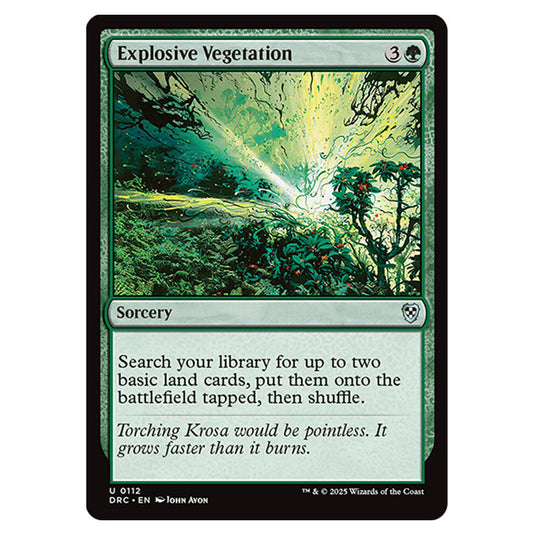 Explosive Vegetation 0112 card from the Magic The Gathering set Aetherdrift Commander
