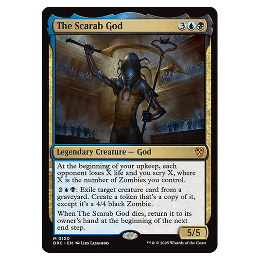 The Scarab God 0120 card from the Magic The Gathering set Aetherdrift Commander