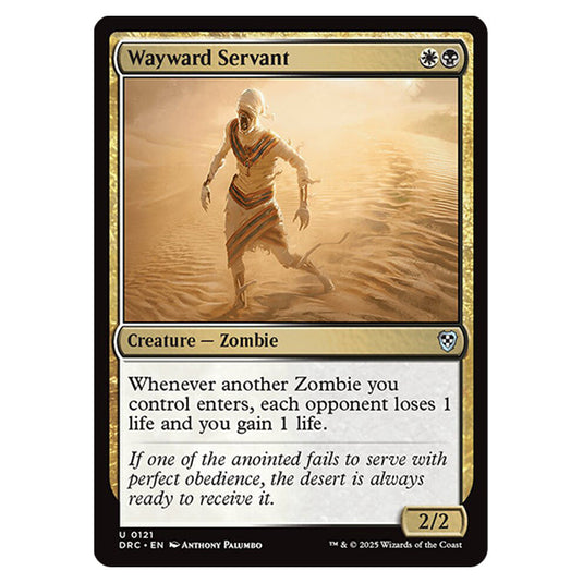 Wayward Servant 0121 card from the Magic The Gathering set Aetherdrift Commander