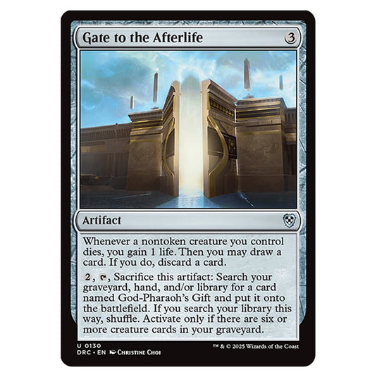 Gate to the Afterlife 0130 card from the Magic The Gathering set Aetherdrift Commander