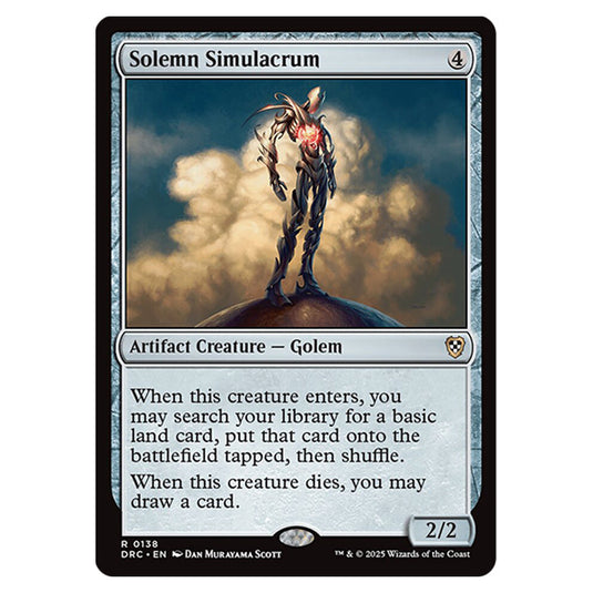 Solemn Simulacrum 0138 card from the Magic The Gathering set Aetherdrift Commander