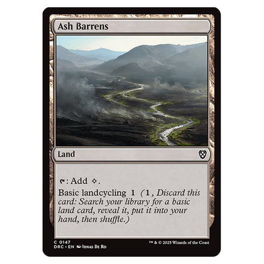 Ash Barrens 0147 card from the Magic The Gathering set Aetherdrift Commander