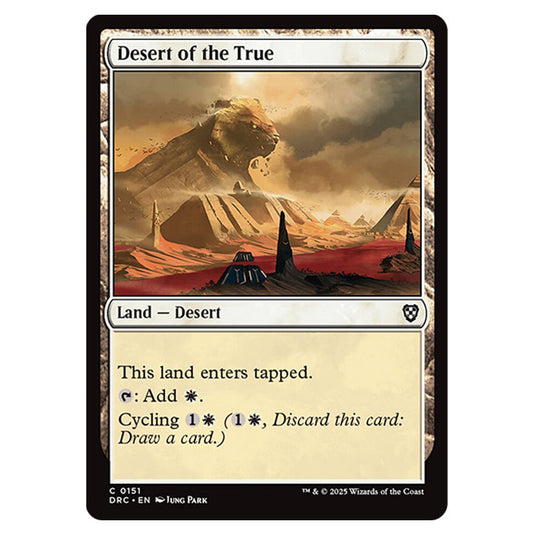 Desert of the True 0151 card from the Magic The Gathering set Aetherdrift Commander