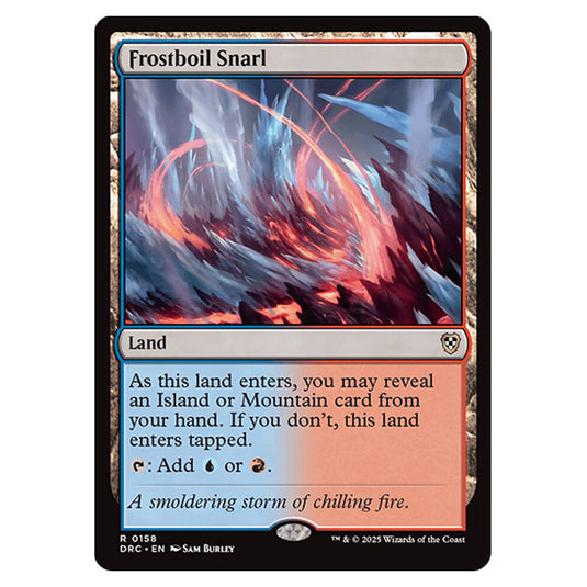 Frostboil Snarl 0158 card from the Magic The Gathering set Aetherdrift Commander